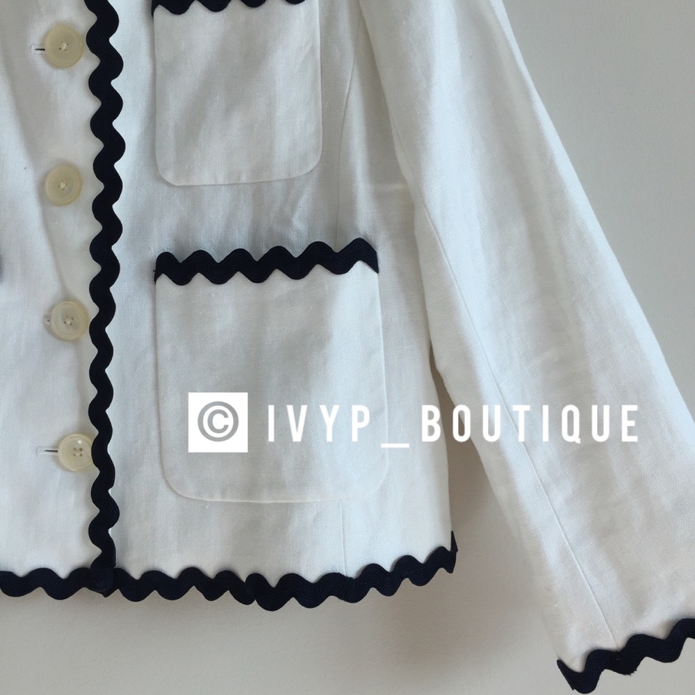 J.Crew Jacket With Rickrack Trim - Picture 3 of 8